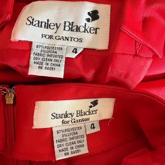 Y2K Corpcore Red Sleeveless Vest Skirt Suit - Women's Size 4 - Picture 9 of 11